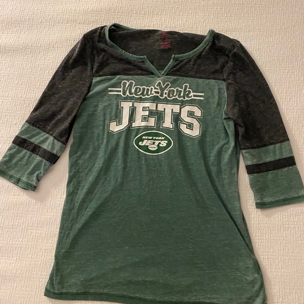 New York Jets Juniors M 7/9 Logo T-Shirt NWOT